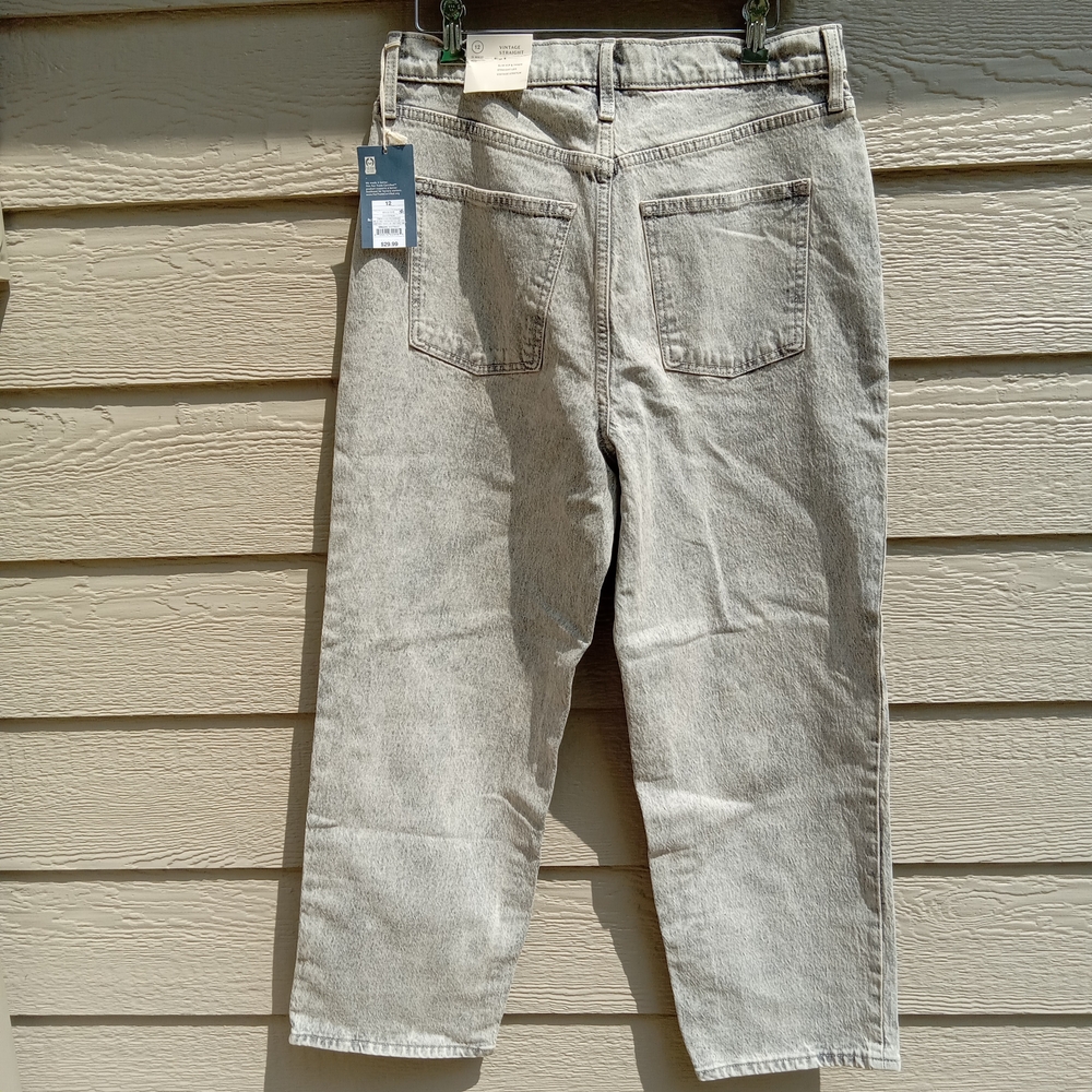 Light Gray Vintage Straight Leg Jeans Size 12 Waist 31 NWT - Picture 3 of 4